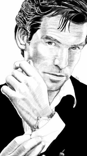 Pierce Brosnan Fine Art Print