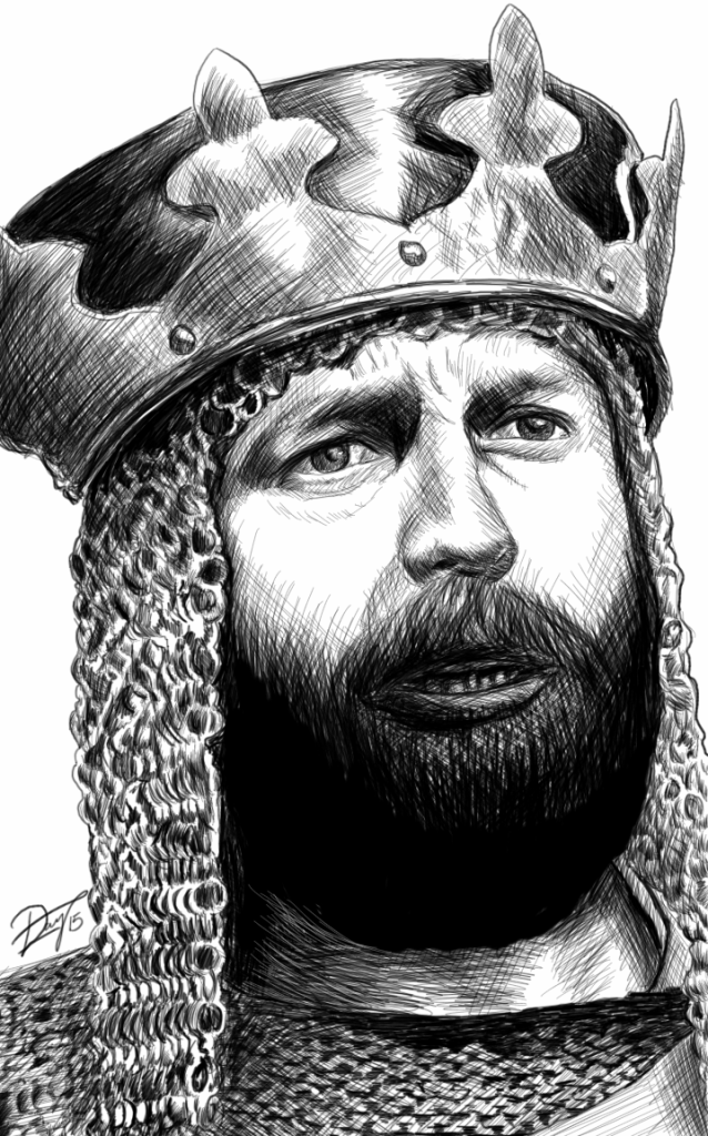Monty Python and the Holy Grail King Arthur Drawing