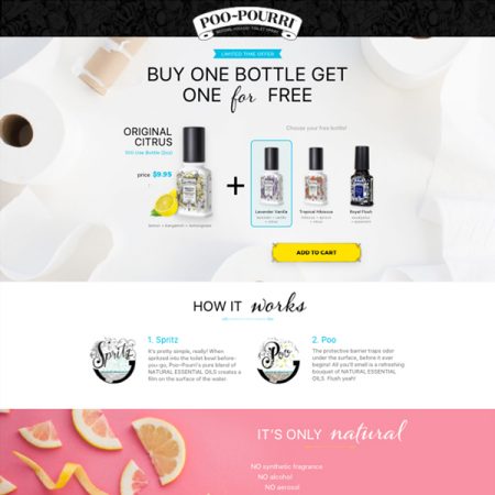 Poo-Pourri Landing Page